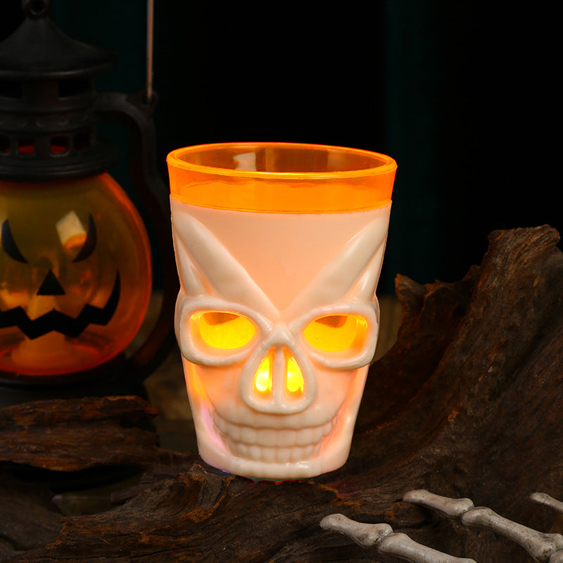 Wholesale Halloween Glowing Skull Wine Glasses LED Party Decorations